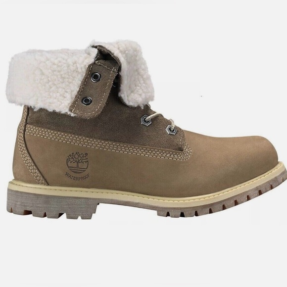 Timberland Authentics Women’s Teddy Fleece Fold-Down Boots Size 7M - Picture 1 of 11